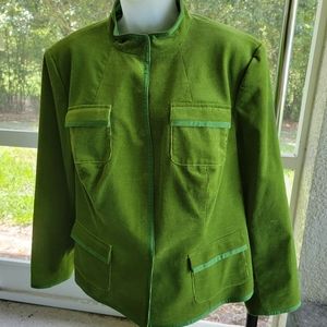 Style & Co. Green Corduroy Blazer 18W